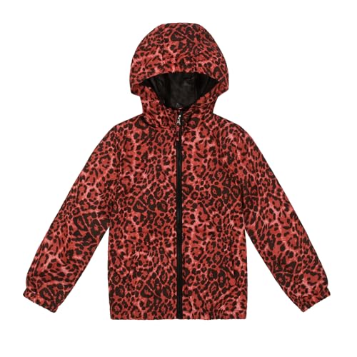 Image of SUNDAY ROSE Boys Girls Rain Jackets Lightweight Waterproof Hooded Printed Raincoats Windbreakers for Kids