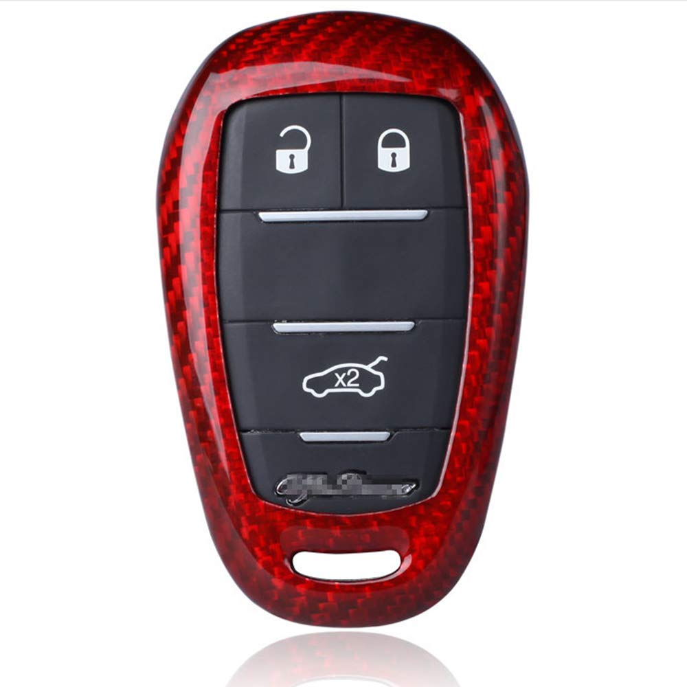 Real Carbon Fiber Remote Key Fob Cover Case Shell Holder for Alfa Romeo Stelvio Giulia