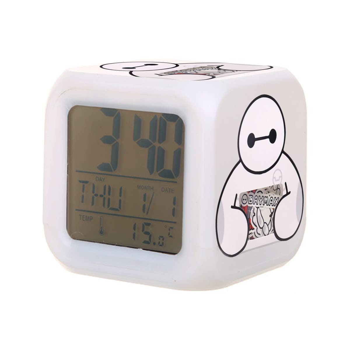 Amazon.co.jp: 目覚まし時計 LEDカラフル ベイマックス 目覚ましライト