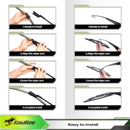 Image of Raidbee Silicone Windshield Wiper blades 3 pack Replacement for Chevy Trax 2015-2023 /BUICK Encore 2013-2022 All-Season Silicone Windshield Wipers 26 inch 14 inch 10 inch