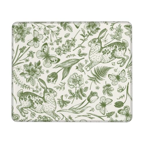 Floral Mouse pad,Green Mouse pad,cottagecore Gift,Mouse pad Aesthetic,Botanical Mouse pad,Small Mouse pad,8.3 * 10.3 Inches,Non-Slip Mouse Pad