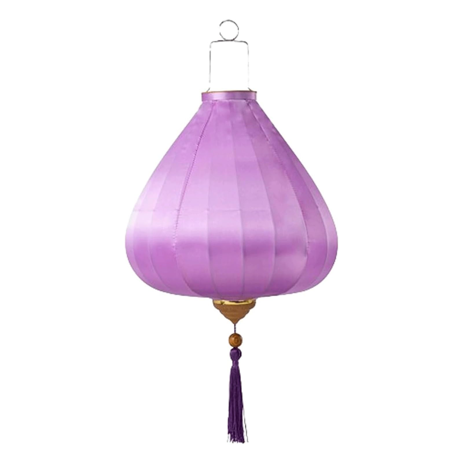 Dekoracje Wiszące czerwone chińskie lampiony, Owalne latarnie jedwabne z frędzlami, wielokolorowe, 12–16 cali(Light Purple,16 Inch)