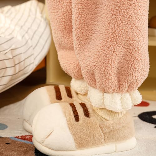 Cat Paw Slippers, 3D Cute Cartoon Cat Paw Slippers for Women, Winter Cozy Warm Furry Home Slides2
