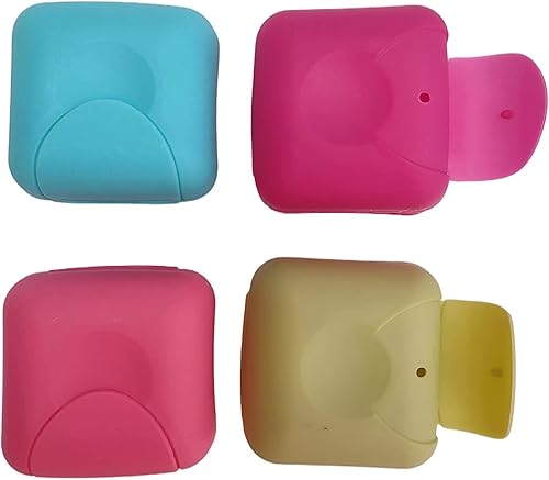 Estuche portátil de 4 piezas para guardar jabón de viaje, organizador de plástico para el hogar, baño, senderismo, camping y otras actividades al