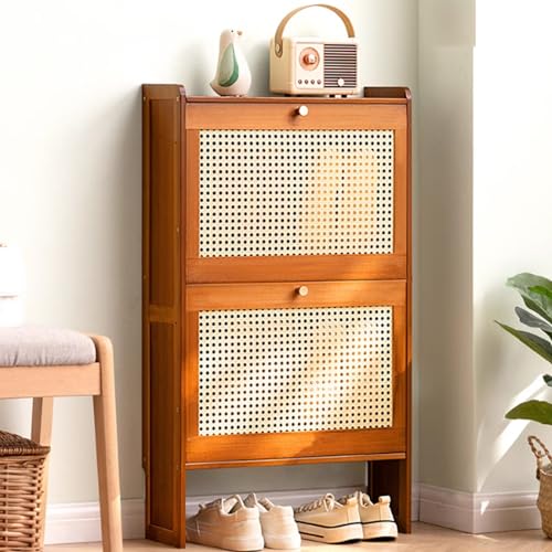 Meuble à chaussures pour entrée étroite évitant le désordre