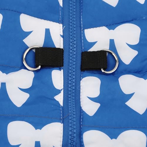 Image of SMALLLEE LUCKY STORE Dog Coat with D-Ring for Small Dogs, Dark Blue, L