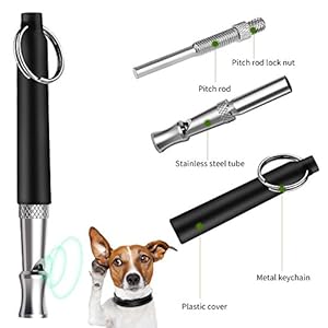 Dog Whistle to Stop Barking, Adjustable Pitch Ultrasonic Training Tool Silent Bark Control for Dogs- Pack of 1 PCS Whistles