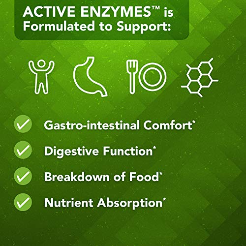 Vital Plan Active Enzymes Supplement By Dr. Bill Rawls - Digestive Enzymes For Gut Health & Digestion - Protease, Bromelain, Lactase, Amylase & Lipase (120 Capsules) #TOP5