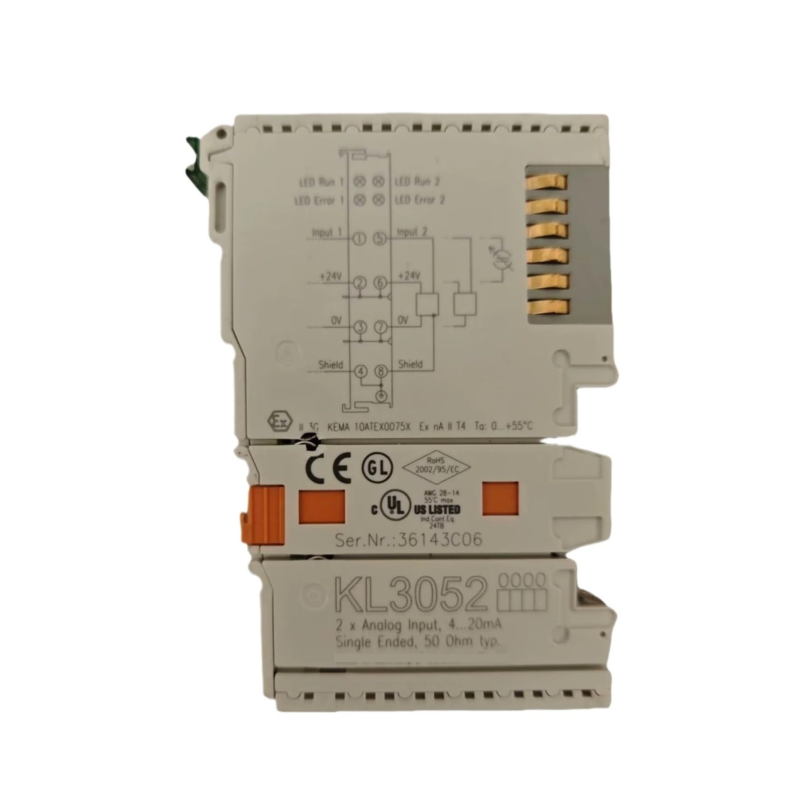 Module KL3052 Beckhoff borne d entrée analogique pour automatisme industriel