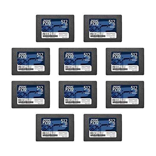 Image of Patriot Memory P210 SATA 3 512GB SSD 2.5 Inch Internal Solid State Drive 10 Pack Lot of 10 P210S512G2510