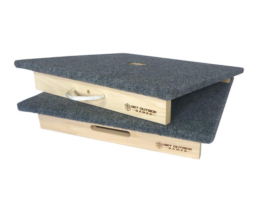 Get Outside Games Premium 1 Hole Washer Toss Washers Game Boards (Blue Carpet, 24x24 Full Size Boards+Washers)