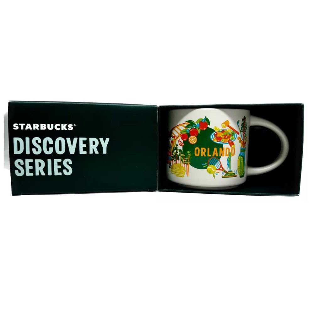 Amazon.com | Starbucks Discovery Series Orlando Ceramic Mug, 14 oz.  Microwave and Dishwasher Safe, Regular, White: Coffee Cups & Mugs