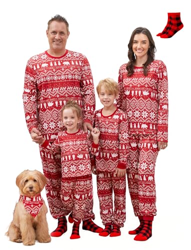 PATPAT Matching Christmas Pjs for Family Pajamas Set Snowflakes Christmas