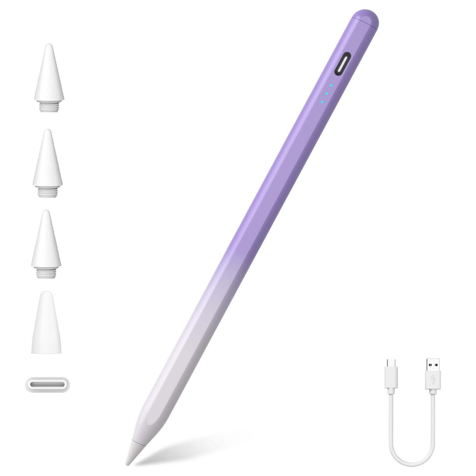 Stift für Apple iPad 2026-2018, Schnellladen/Neigungssensitivität, Palm Rejection Stylus Pencil für iPad A16 11./10.-6. Generation, Air M4 M3 M2 11