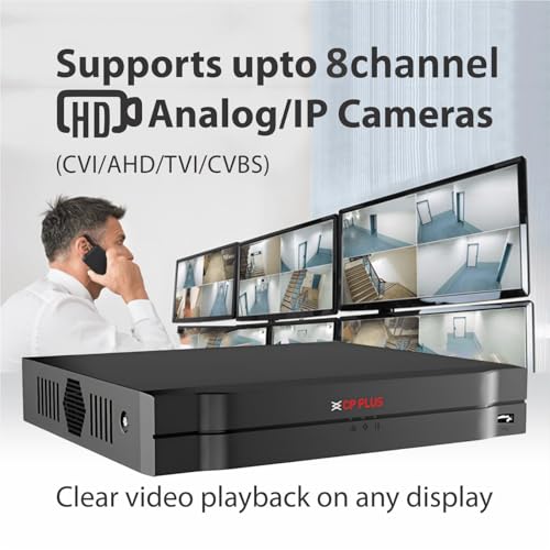 Image of CP Plus 8Ch. Network Video Recorder, Instastream /H.265 /Smart H.264+ Compression, Up to 8MP Resolution, Support 1 SATA HDDs up to 8TB Each, 2 USB Ports, Motion Detection [CP-UNR-108F1]