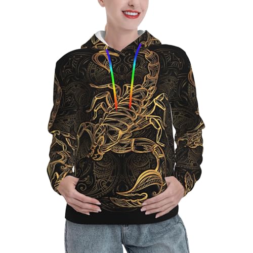 Sweat à capuche femme imprimé scorpion : restez stylée au chaud cet automne