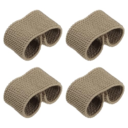 PATIKIL Elastische Gürtelschlaufenhalter, 4er Pack Gurtorganisatoren Gürtelschlaufenhalter für 1,6 breite Gürtel/Riemen, Khaki