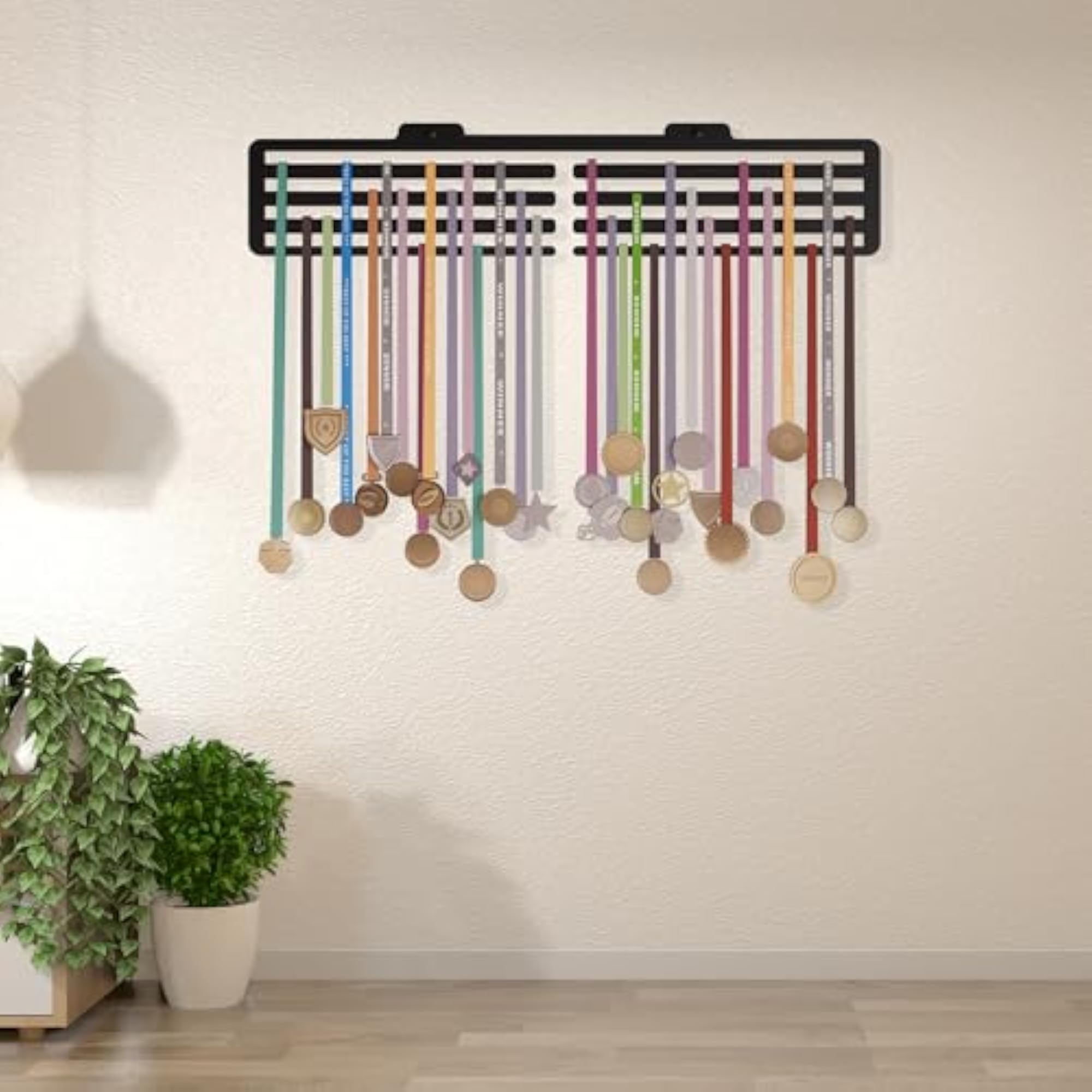 Plain Steel Display Holder for 45 Medals