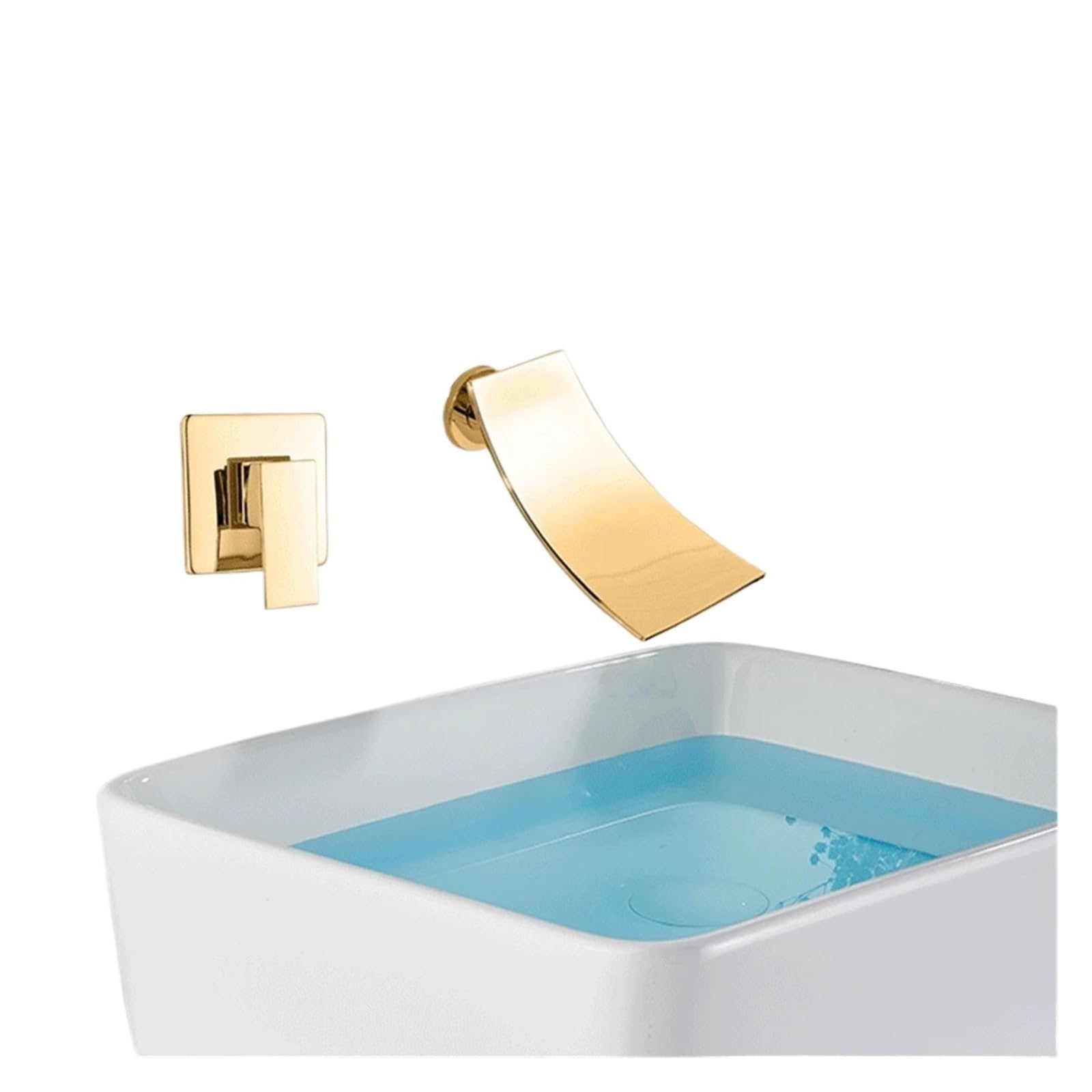 Naqzrxpml Color1 Wall Mounted Waterfall Washbasin Sink Mixer Faucet For Bathroom Shower(Color1)