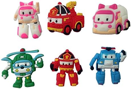 Robocar Poli Shoe Charms 6 Pcs Set #1 by Atlantis USA