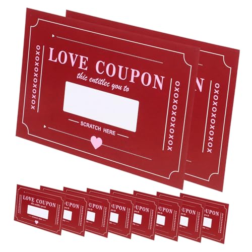 COMPUKAS 20シーツ枚デートアイディア満載 入り スクラッチオフカード 恋人のためのサプライズ付きラブノート 夫妻やカップルの愛を祝う記念日カード