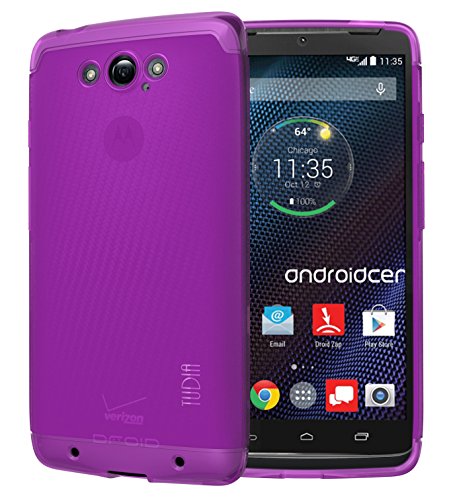 Motorola Droid Turbo (Verizon) Coque, TUDIA Lite TPU Mince Bumper Coque pour Motorola Droid Turbo (Verizon Metalized Glass Fiber) (Not Compatible with Ballistic Nylon Version) (Pourpre)