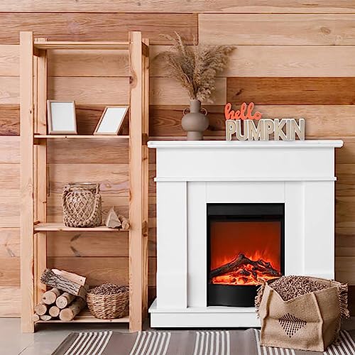 Ovootok Thanksgiving Decorations for Home, Fall Decorations, 2PCs Wooden Pumpkin Blocks for Thanksgiving Decor, Decorative Autumn Sign with Hello Pumpkin Lettered Centerpieces for Harvest Halloween - Image 7