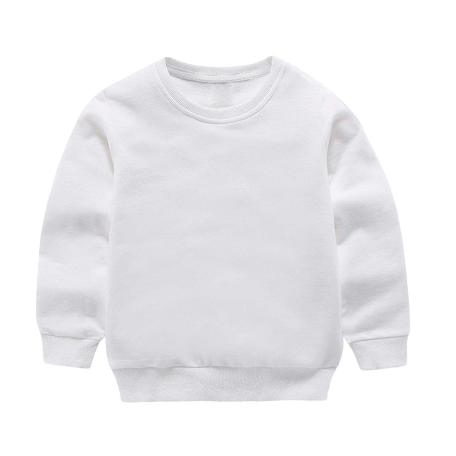 HAOLEI Sudadera Niña Sin Capucha,Casual Cuello Redondo Sudadera Manga Larga para Niños y Niñas Color Sólido Jersey Adolescente Sueltos Cómodo Camisetas de Algodón Básico Pullover Top 1-13 Años