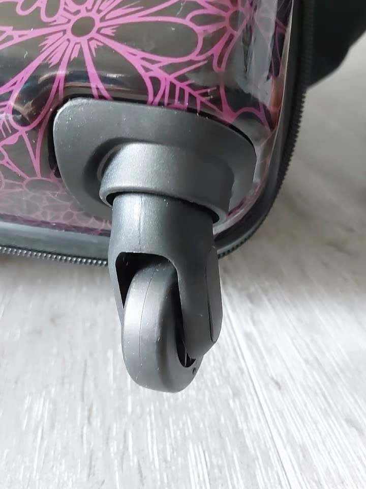 Zerone Luggage Wheel, A Pair Black Suitcase Single Row Wheel Universal Luggage Replacement Outdoor Supplies3