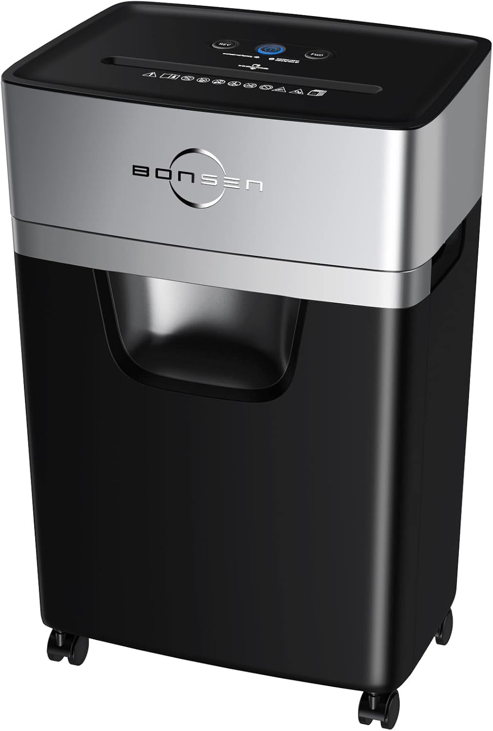 BONSEN 15-Sheet Heavy Duty Paper Shredder for Office, 30-Minute Running Time Cross-Cut Shredder with 5.3-Gallon Pull Out Basket, Anti-Jam & Quiet Shredder for Home Office (S3102) : Office Products