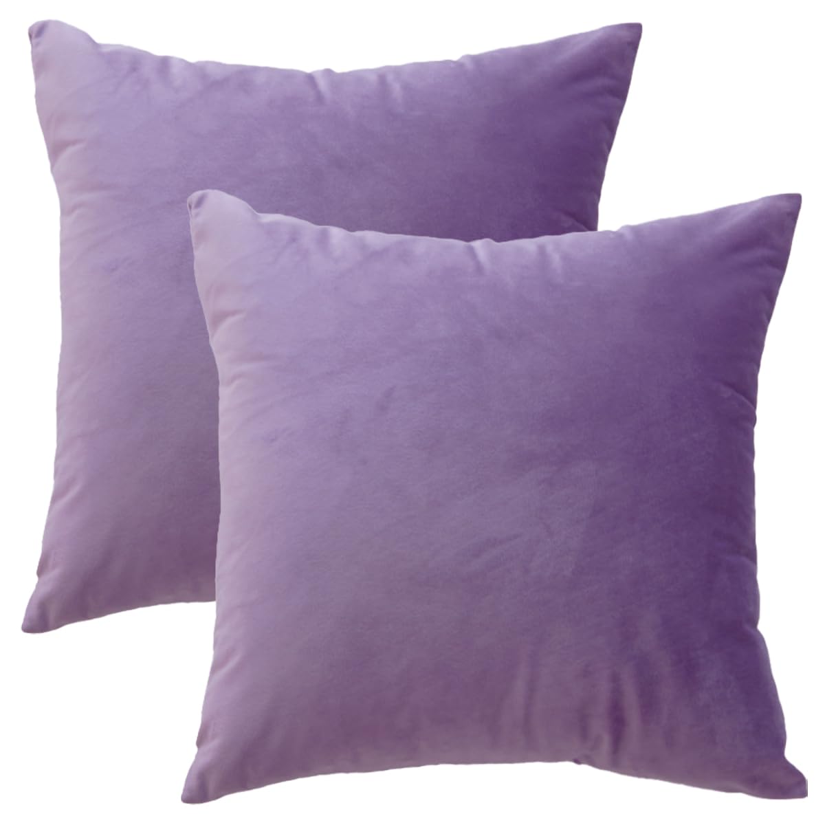 GONOVE Cushion Covers 50x50cm Decorative Modern Throw Pillow Case Pack of 2 Velvet Soft Pillow Cushion Covers Square Light Purple Pillowcase for Livingroom Sofa Bedroom