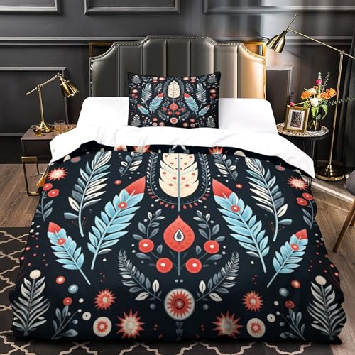 Funda nórdica suave de plumas 3D microfibra de alta calidad estilo bohemio 135x200 cm 4