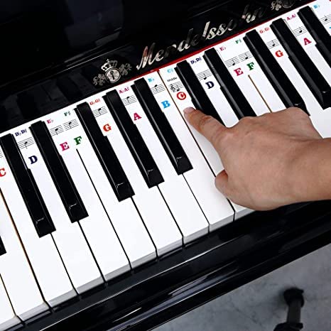 ANCLLO Removable Piano Keyboard Note Labels Piano Key Music Notes Letter Label without Stickers for 61-Key Full Size Comes with Box - Image 4
