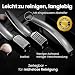 Knoblauchpresse Edelstahl Set mit 2 Aufsätzen | Knoblauch Presse für Knoblauchpaste & Stücke | Garlic Press für Knoblauch & Ingwer (kein Schälen notwendig) | Spülmaschinenfest 5 Jahren Garantie