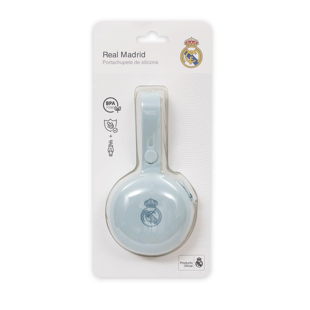 Interbaby - Portachupete de Silicona Real Madrid Azul|Apto para Microondas |Apto para Lavavajillas|Libre de BPA
