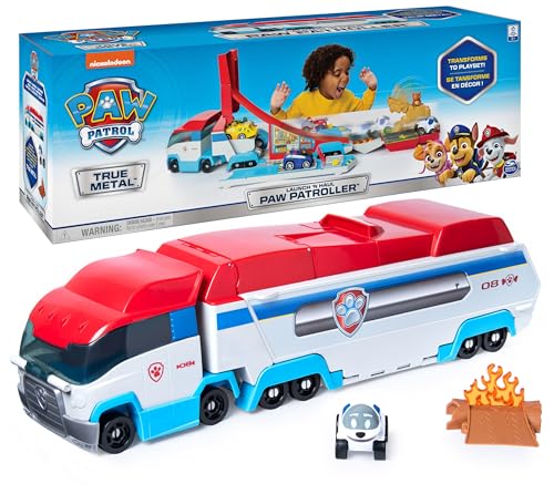 PATRULHA CANINA - Autocarro Lançador Transportador com Conjunto de Pistas Transformáveis 2 em 1 para Carros True Metal - 6054869 - Brinquedos Patrulha Canina - Brinquedos Crianças 3 Anos +