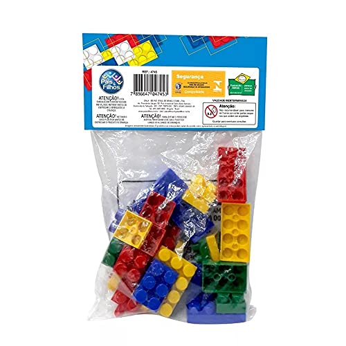 Pais & Filhos Brinquedo para Montar Brinks Blocos de Montagem 29 Peças Pais E Filhos, Vermelho