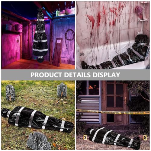 Bolsa de cadáver falso inflable para decorar escenas de terror en Halloween 5