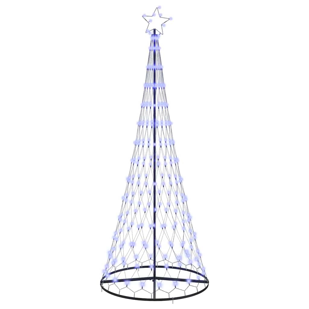 Choinka LED 250 cm z 295 niebieskimi światłami, metalowy stojak, 8 trybów, do użytku wewnątrz i na zewnątrz, świąteczna dekoracja