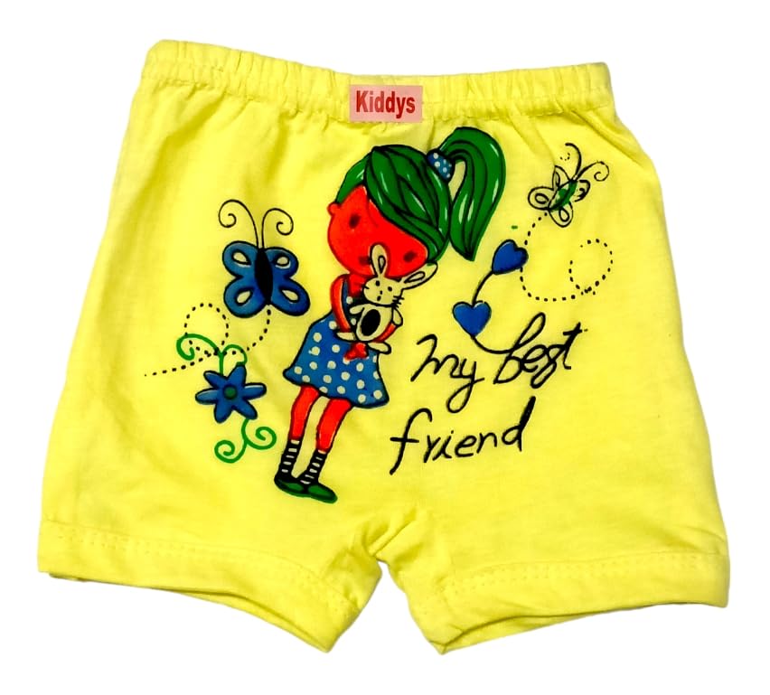 Image of 100% Organic Cotton Soft and Comfortable Kids Innerwear Bloomers Drawer Panties Innerwear Shorts for Baby Girls and Boys Pack of 12