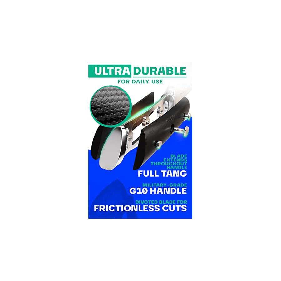 Dalstrong Slicing Knife - 12 inch - Gladiator Series Elite - Granton Edge - Forged High-Carbon German Steel- G10 Handle - Razor Sharp Carving Knife Gift - w/Sheath - Slicer - NSF Certified