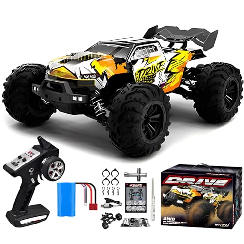 HSOH Remote Control Monster Truck - 1:16 Remote Control Truck 4x4 Rc Cars, 70km/h Brushless Motor Remote Control Cars,1500mAh, LED, 2.4G, Remote Control Car for Boys 8-12 (16102PRO 70KM-H Box)