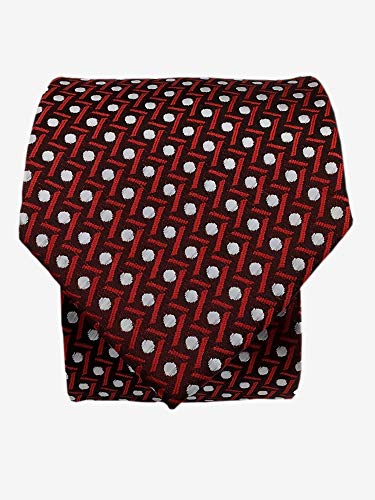 Image of BLACKSMITH Red Jacquard Tie for Men - Red Formal Tie for Men