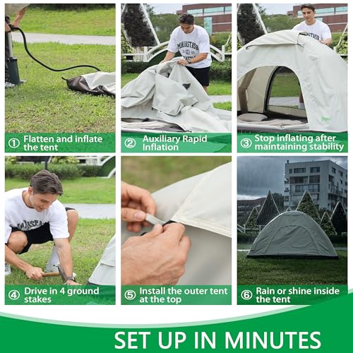 Carpa Inflable Plegable ECHLI 2 Personas Impermeable miniatura 5