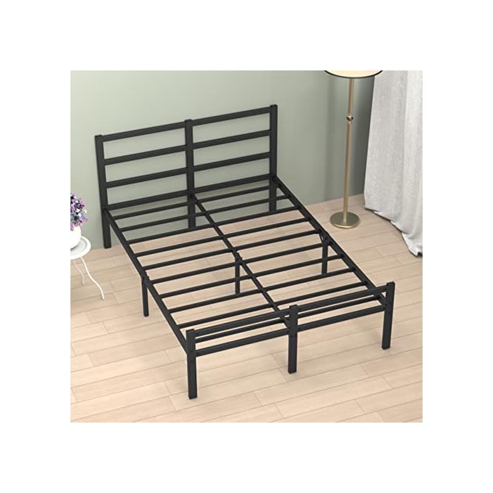 Buy Musen Full Bed Frame with Headboard and Footboard, 14 Inch Platform