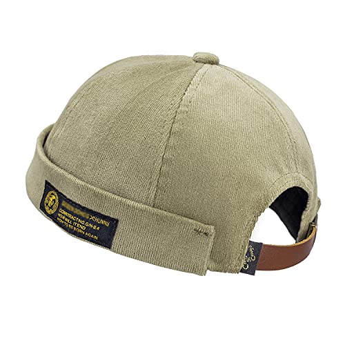 Image of CLAPE Watch Cap Work Beanie Corduroy Docker Leon Brimless Hat Rolled Cuff Harbour Hat