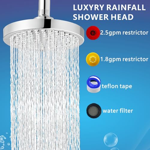 Pomme de douche ronde fixe angle réglable pour installation facile