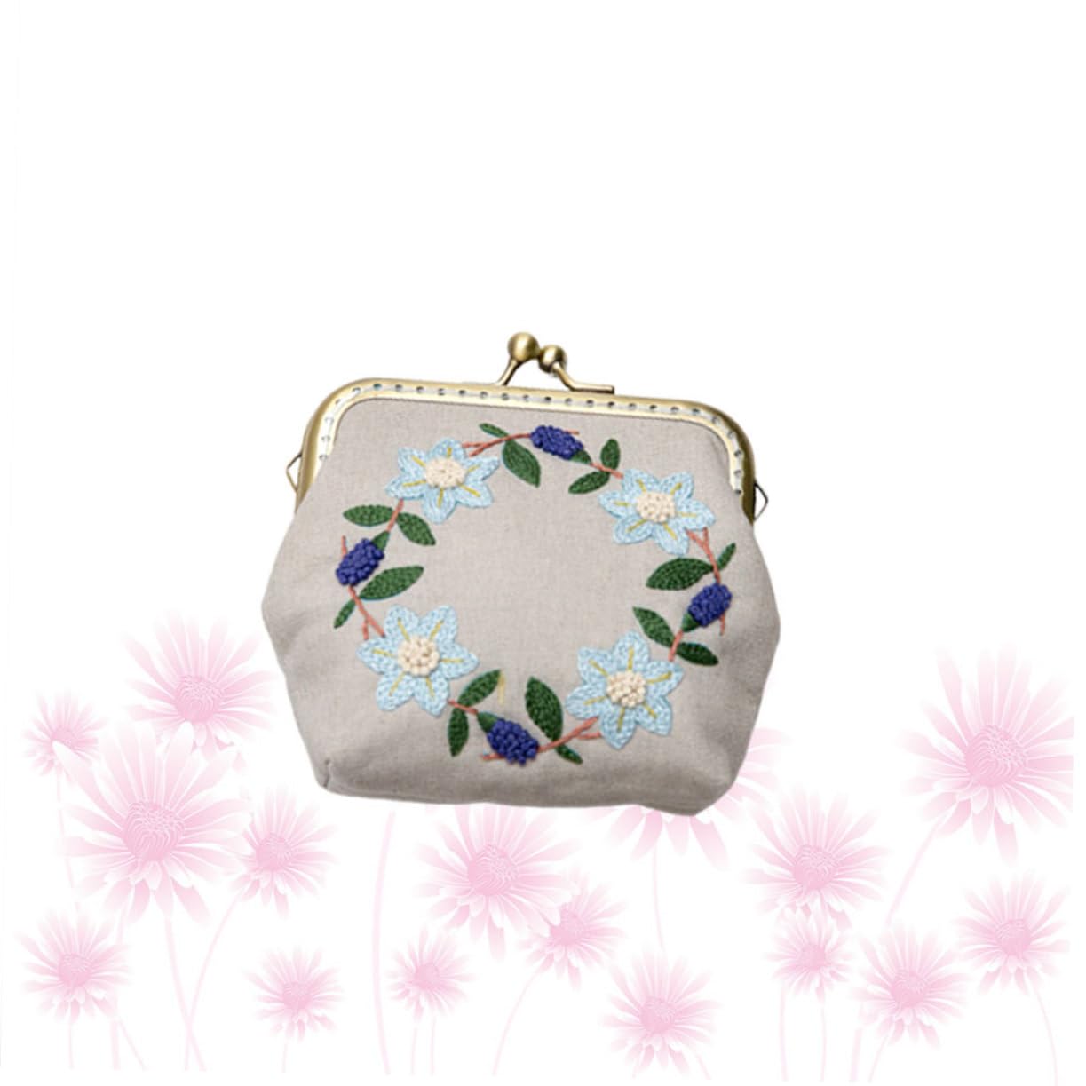 Operitacx 3sets Completo Di Kit Di Ricamo Fai Te Per Principianti Borsa Moneta Con Accessori Per Embroidery Include Tela Filo Di Lana Ago e Cornice Per Ricamo Per Donne e Bambine