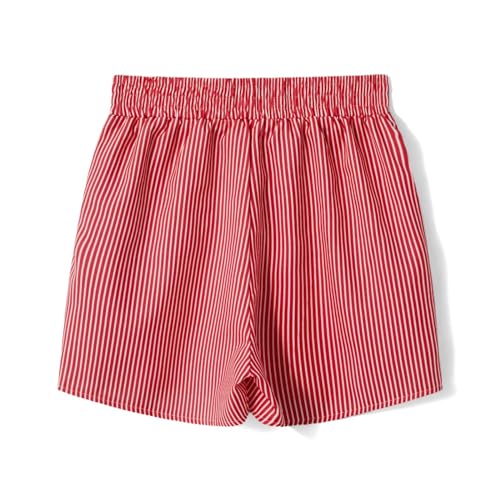 Image of Women Pajamas Shorts Micro Boxer Shorts Y2K Cute Gingham Sleep Lounge Shorts Checkered Plaid Button Pj Mini Shorts