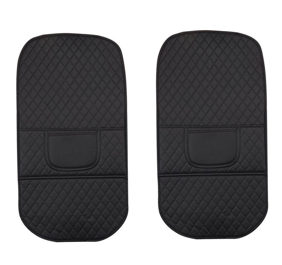 Car Seat Back Protector for Hyundai Solaris Ⅰ Sd/Hb 2010 2011 2012 2013, Protects Against Scuffs, Durable Waterproof Car Seat Kick Mat Protector,F/Black-82X43cm